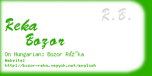 reka bozor business card